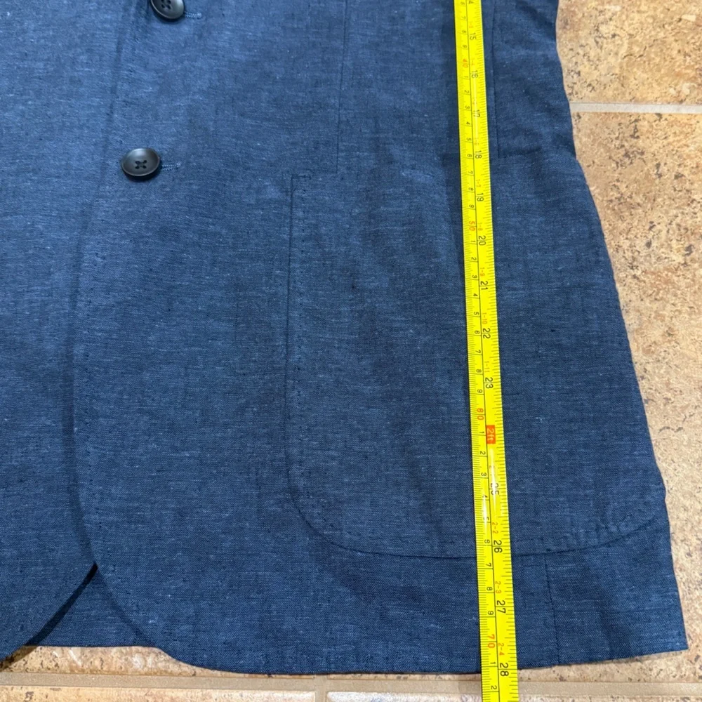 NWT 1901 Extra Trim Fit Linen Cotton Sports Coat Blazer Small S ‎ Navy Preppy